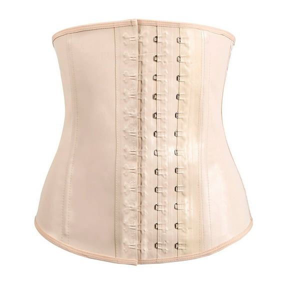 AOOCHASLIY Shapewear for Women Clearance Cotton Lining, Shiny Rubber Corset, Rubber Press Buckle Girdle, Rubber Corset