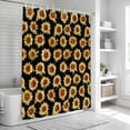 thumbnail image 6 of Orange Sunflowers Fall Bathroom Shower Curtains with 12 Hooks Polyester Waterproof Shower Curtain for Stalls and Bathtubs Thanksgiving Botanical Floral Decorative Bathroom Curtain 36x72 Inches, 6 of 9