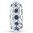 thumbnail image 4 of Pompeii 1ct Blue Sapphire & Diamond Vintage Anniversary Ring 14K White Gold (G/H,I1-I2), 4 of 4