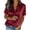 Burgundy, variant on Womens Summer Button Down Shirts Short Sleeve Work Tops Dressy Satin Blouses Spring Business Casual Outfits
