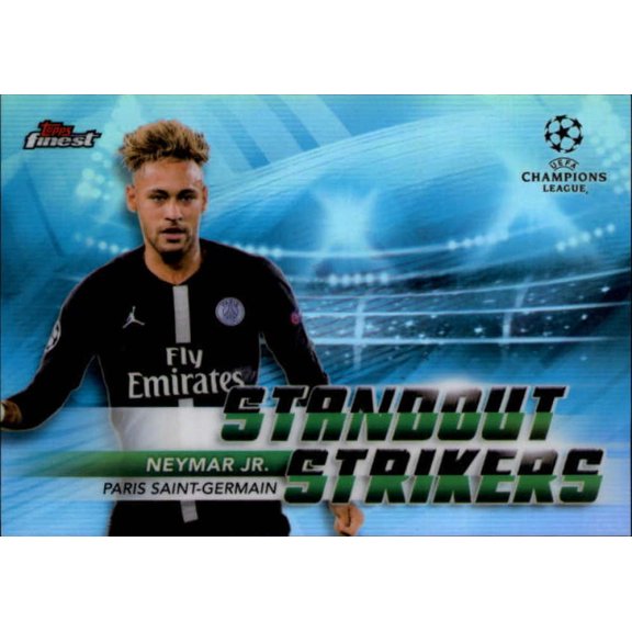 Collectible 2018-19 Finest UEFA Champions League Standout Strikers #SS-NJ Neymar Jr. Paris Saint-Germain Soccer Trading Card
