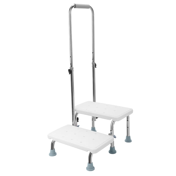 Lanzxjv Bed Step Stool, High Beds Bedside Step Stool, Portable Elderly 2 Step Stool, Heavy Duty 2 Steps Foot Stool for Adult, Seniors