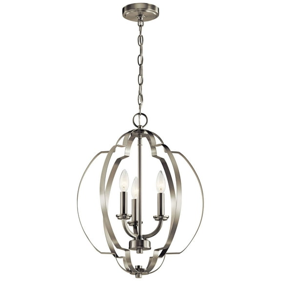 Kichler Voleta 16 1/2"W Brushed Nickel 3-Light Foyer Pendant