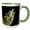 Green/White, variant on 3drose, Timber Wolf, 11oz Two-tone Blue Mug
