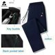 thumbnail image 3 of Pantalones deportivos de algodón para hombre, chándal de cintura elástica, holgado, para gimnasio, Otoño, M- 8XL, 3 of 5