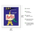 thumbnail image 2 of Paris France - UTA (Union des Transports Aériens) - Eiffel Tower Easel - Vintage Airline Travel Poster by Jean Colin c.1960 - Fine Art Rolled Canvas Print 16in x 20in, 2 of 4