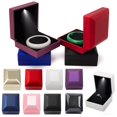 thumbnail image 2 of Hyasfey Engagement Ring Box Jewelry Container with LED Light Storage Magnet Design Compact Portable Jewelry Gift Box Wedding Party Supplies, 2 of 8