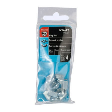 Bulldog Hardware Wing Nuts, 5/16"-18, 4pc