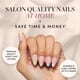 thumbnail image 2 of Press On Nails, confeti glamnetico, semitransparente, corto, almendra, 2 of 6