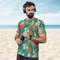 thumbnail image 4 of Wukai Pineapple Print Men's Short-Sleeved Mesh T-Shirt,Quick-Dry Short Sleeve Workout T-Shirt-6X-Large, 4 of 8