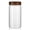 40 fl oz (1 Pack), variant on 3 Pack 50 Fl Oz/1500 Ml Clear Glass Storage Canister With Airtight Wooden Screw On Lid Large Tall Decorative Container Jar Set For Coffee Nut Tea Candy Cookie Cereal Sugar Flour