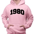 thumbnail image 2 of 1980 College Style Hoodie Sweatshirt Unisex Medium Pink, 2 of 5