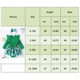 thumbnail image 4 of Douhoow Baby Girl Shamrock Romper Dress Round Neck Long Sleeve Ruffle Green Romper with Bow Headband, 4 of 8