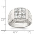 thumbnail image 2 of Sterling Silver Mens Cubic Zirconia Ring - Size 9, 2 of 2