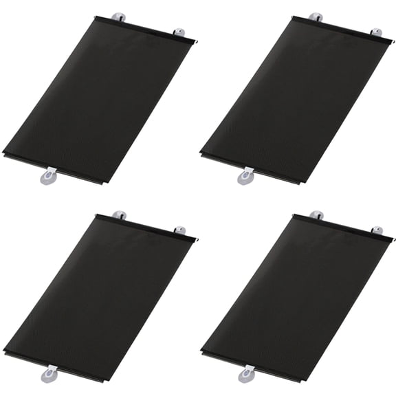 4 Piece Premium Auto Window Roller Shades-Heat Resistant Car Sun Blinds