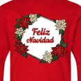 thumbnail image 4 of Inktastic Feliz Navidad Poinsettia Long Sleeve Youth T-Shirt, 4 of 5