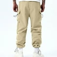 thumbnail image 7 of Ftwytp Mens Cargo Outdoor Trousers Casual Jogger Work Pants Regular Fit Drawstring Elastic Waist Sweatpants Sports Bottoms with Pockets, 7 of 7