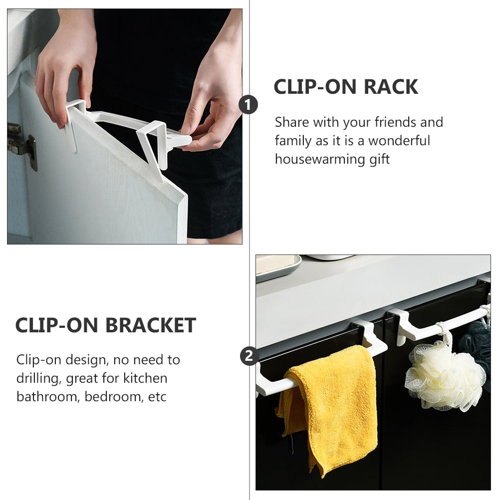Hand towels rack 4pcs Plastic Towel Bar Over Door Towel Stands