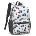thumbnail image 2 of Police and Light Red Pattern 17" School Backpacks for Teens,Waterproof Oxford Fabric,S-Shape Padded Straps for School,Travel,Hiking,Camping, 2 of 6