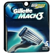 Gillette MACH3 Cartridges 5 Each (Pack of 4)