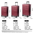 thumbnail image 6 of JZRSuitcase Hardside Carry On Luggage, Suitcase with Spinner Wheels TSA Lock , Travel Rolling Luggage 24 inch- Wine red, 6 of 10