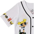 thumbnail image 3 of Powerpuff Girls Women's Baseball Jersey, Blossom Bubble & Buttercup Baseball Shirt White – M, 3 of 7