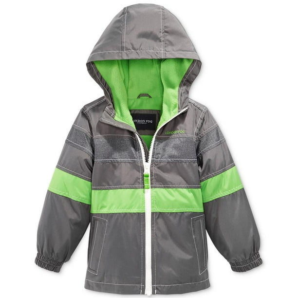London Fog London Fog Boys 47 Reflective Fleece Hooded Spring Jacket