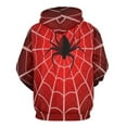 thumbnail image 3 of Red Spider Web Black Cartoon 3D Print Hoodie Men Women Autumn Thin Pullover Sweatshirt Vintage Streetwear Tops, 3 of 6