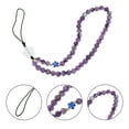 thumbnail image 2 of Natural Amethyst Short Mobile Phone Pendant Cell Phone Lanyard Strap Phone Charm, 2 of 8