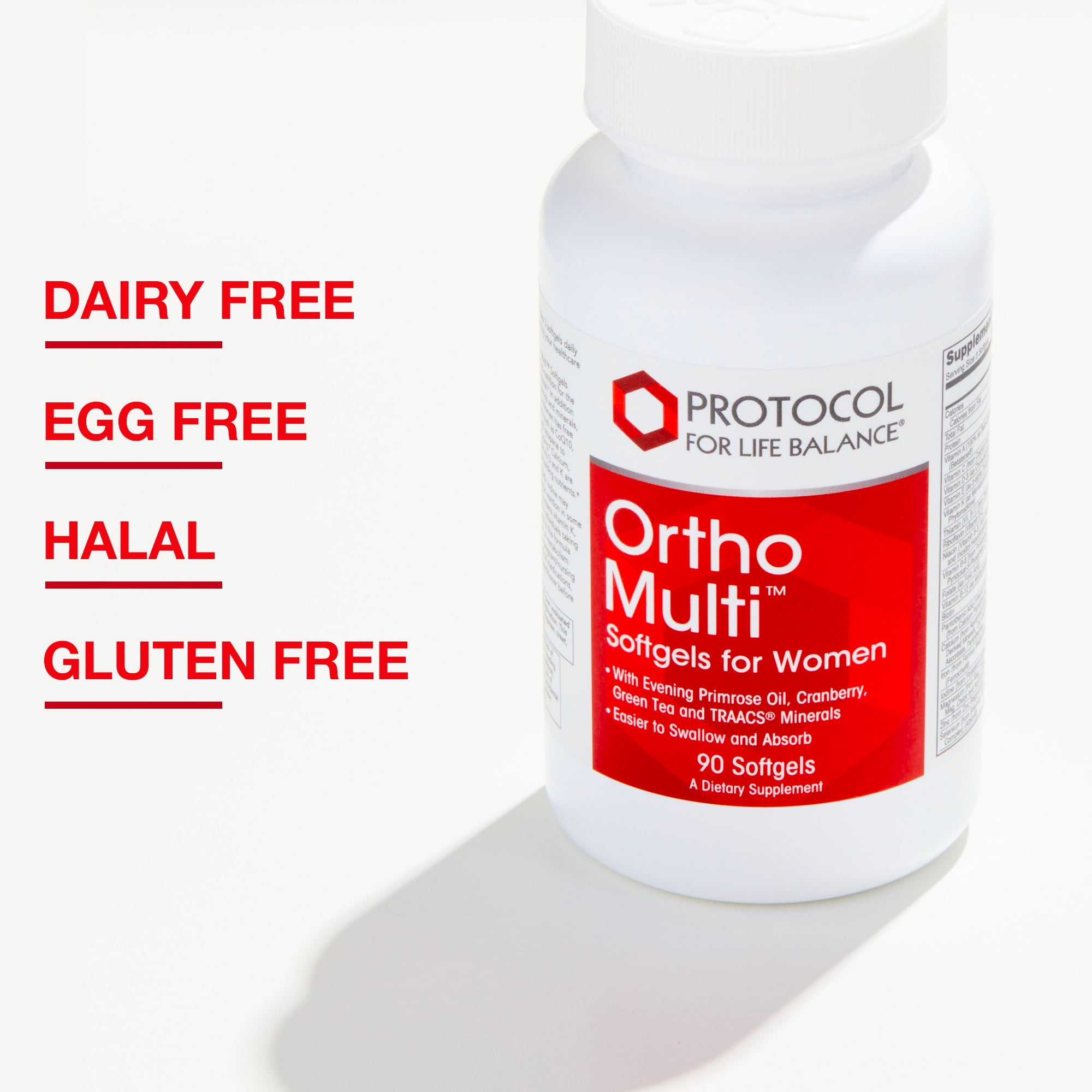 Protocol Ortho Multi - Antioxidants, Bone Health, Multivitamin for Women - 90 Softgels