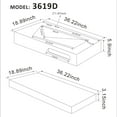 thumbnail image 2 of GGISHA 36"x19" Wall Mount Bathroom Vanity with Sink Stone Resin Floating Vanity Sink Rectangular Vessel for Bathroom White with Shelf Layer, 2 of 6
