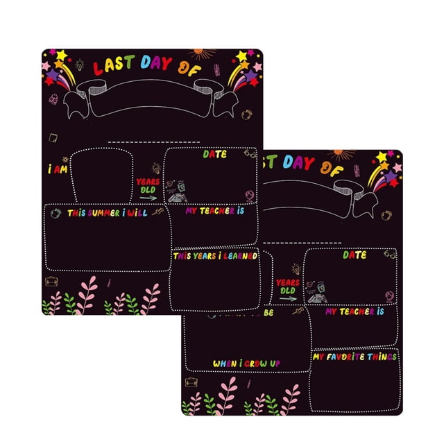 Maojin Pizarra pequeña DIY para el primer día de escuela,tablero de mensajes de doble cara para el día de regreso a la escuela,decoración de fotos,cartel colgante