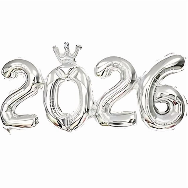 40 Inch 2026 Numbers Balloon New Years Eve Graduation Birthday Party Decorations