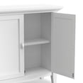 thumbnail image 3 of Simpli Home Redmond 32 inch Wide Solid Wood Transitional Low Storage Cabinet in White, 3 of 11