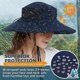 thumbnail image 2 of (Azul marino) Sombrero Hombres Mujeres Protector solar Verano Protección UV Senderismo al aire libre Sombrero de cubo plegable impermeable para viajes, jardinero, 2 of 5
