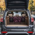thumbnail image 2 of KUIFORTI Car Trunk Organizers for Women Small SUV Trunk Organizers and Storage, Portable Car Accessories with 4 Pockets, Leave Room for Buying and Shopping, Cherry Blossom Pink, 2 of 6