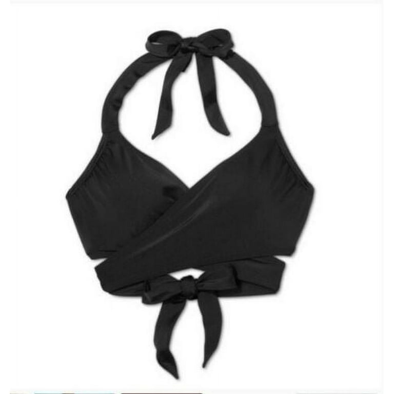  SHAPERMINT Women's Halter Bikini Top - Convertible Straps,  Adjustable Neck & Waist Ties, UPF 50 Fabric - Swim Tops for Women, Swimwear  from Small to Plus Size, Small, Black : Clothing