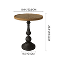 thumbnail image 6 of Homy Casa Round Pedestal End Table, Vintage Wood Side Table for Living Room, Bedroom, Balcony, 6 of 6