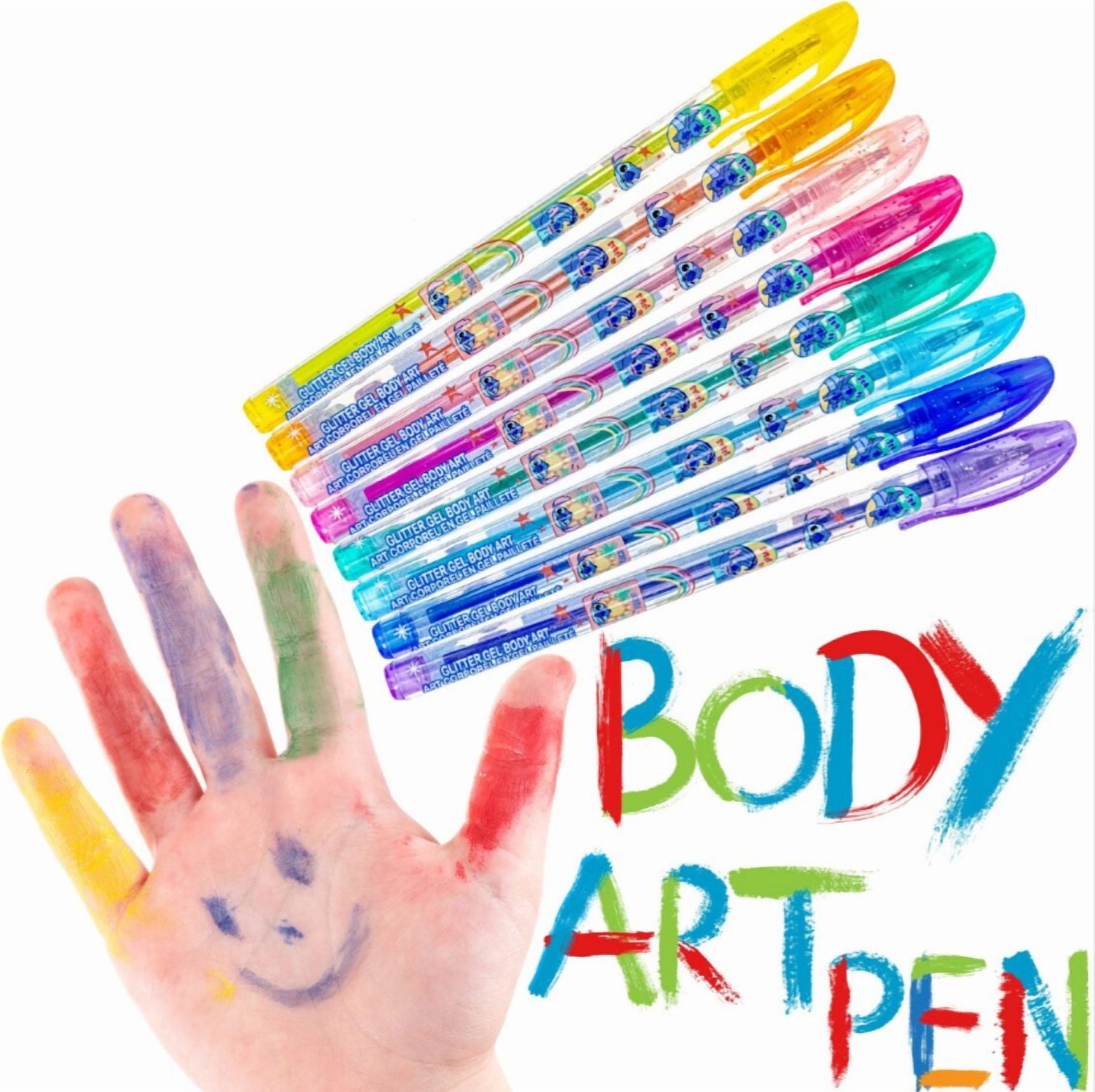 Stitch 8pk Glitter Body Art Set