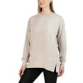 thumbnail image 2 of Sage Ladies' Crew Neck Scuba Cozy Top, Tan Small, 2 of 3