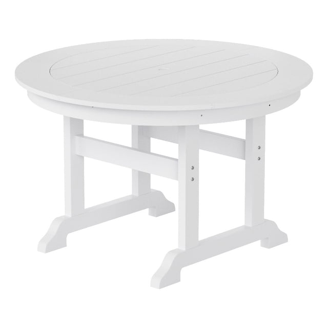 Paradise Table à Manger Ronde en Plastique HDPE 47 Pouces pour Extérieur