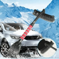 Retractable Snow Brush with Detachable Ice Scraper | Telescoping Aluminum Alloy Handle for Car Roof & SUV Snow Removal | Multi-Function Winter Tool with Soft Bristles & Ergonomic Sponge Grip