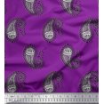thumbnail image 1 of Soimoi Velvet Fabric Paisley Block Print Fabric by The Yard 58 Inch Wide, 1 of 1