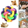 thumbnail image 3 of Shulemin Pet Cats - Cascabel de goma para gatitos, pelota colorida, juguete de entrenamiento para rascar y masticar, multicolor, 3 of 8