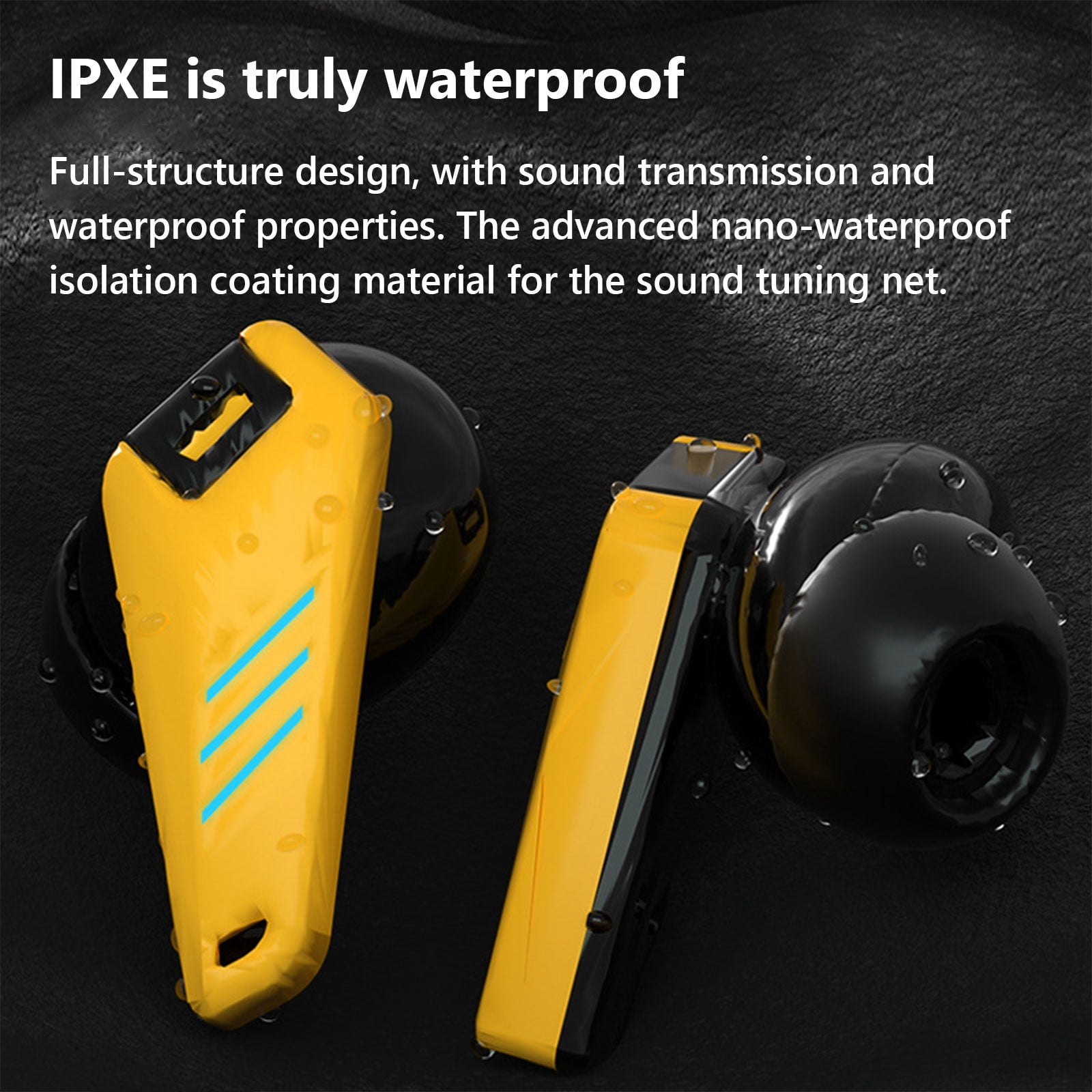 COM1950s Low Latency Bluetooth Headset,Wireless Gaming Headphones with Microphone,Ipx6 Waterproof Sport Earphones for Pc,Hifi Stereo Sound,260 Hours Standby,Bt 5.3,3-Mode Decoding