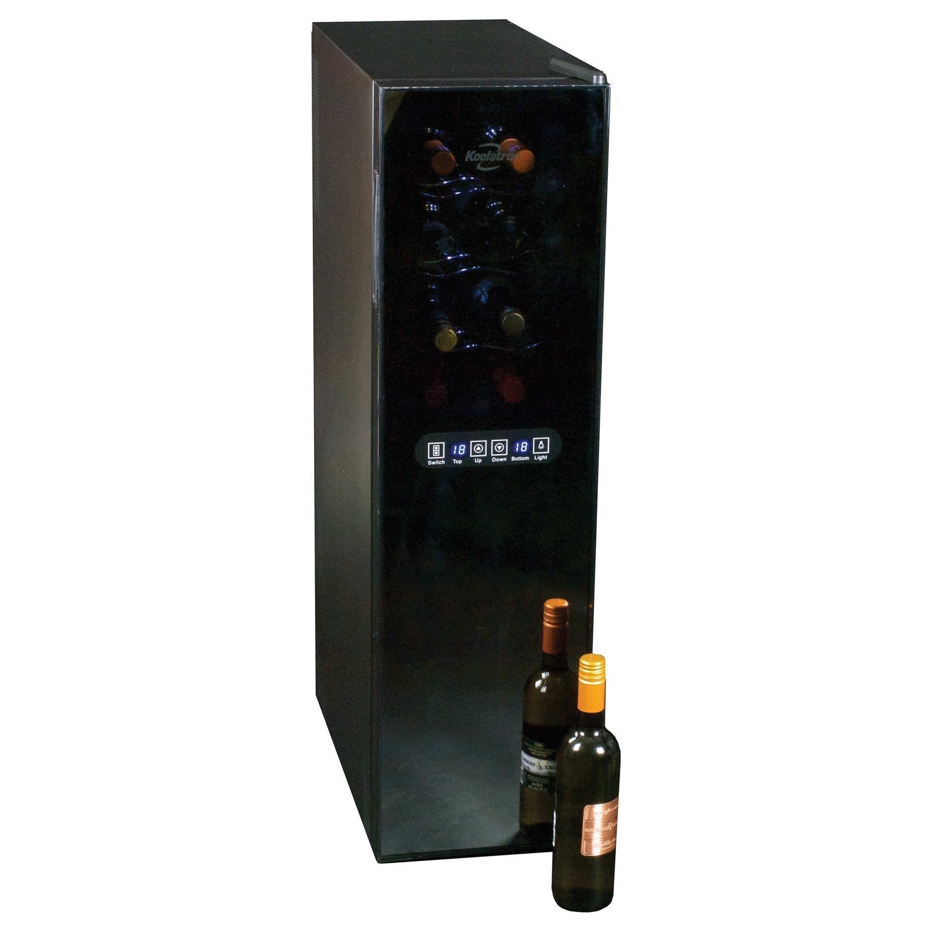 Koolatron Urban Series 18 Bottle Dual Zone Wine Cooler Thermoelectric, Black