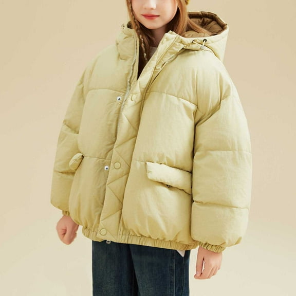 Paiwinds Kids Hooded Jacket with Full-Zip Front and Adjustable Hood, Soft Fleece Lined Long Sleeve Coat for School, Playground and Daily Outdoor Adventures