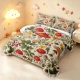 thumbnail image 3 of Homewish Vintage Plant Mushrooms Twin Quilt Set,Retro Botanical Fungi Twin Coverlet Set,Beige,Polkadot Reversible,2-Piece, 3 of 7