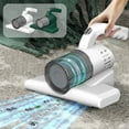 thumbnail image 1 of Fiudx Aspiradora de Cama, Doble Vibración de Alta Frecuencia, Potente Succión para Colchones y Sofás, Limpieza Profunda con Luz Violeta, Recargable Por Usb, Autonomía de Más de 30 Minutos, Diseño Com, 1 of 7