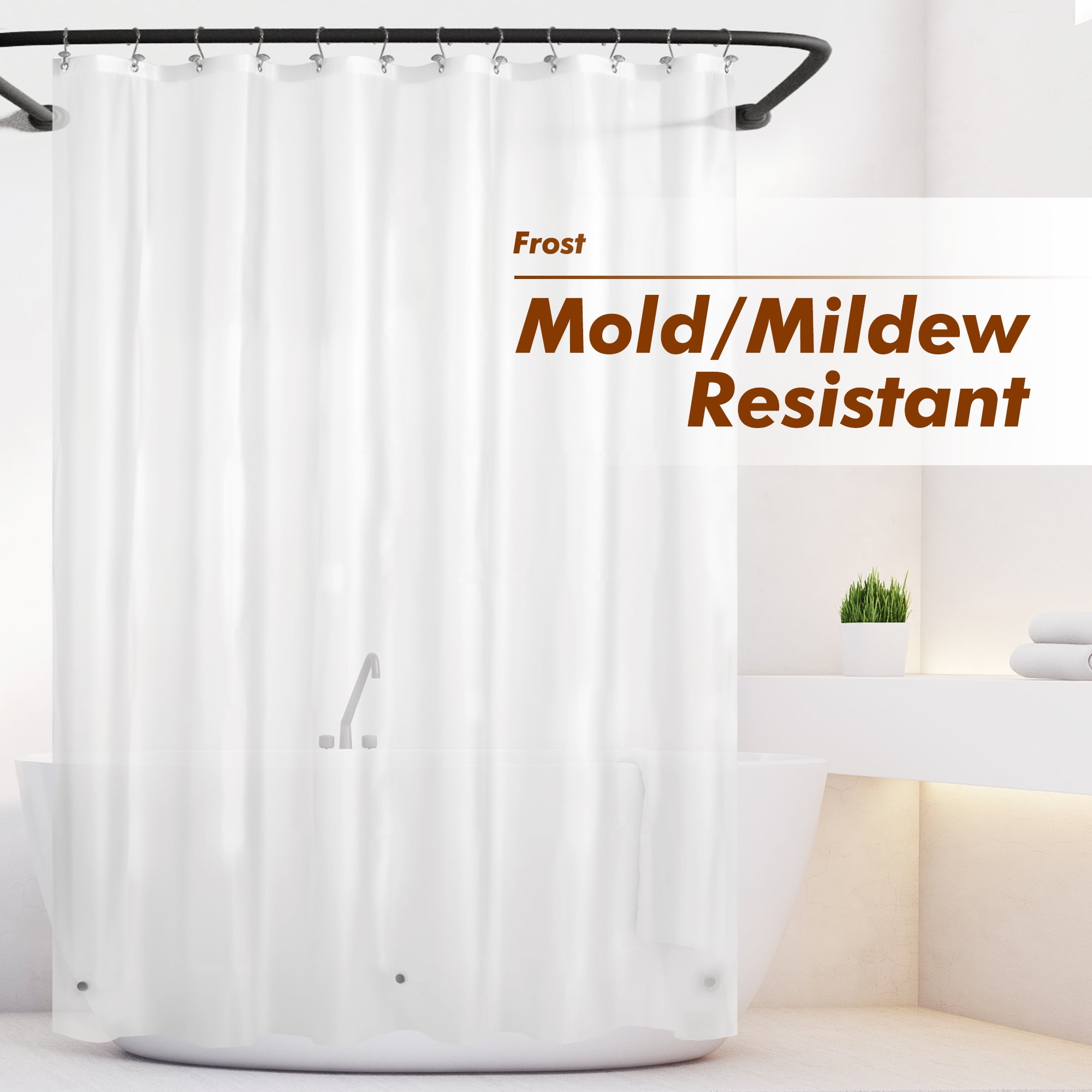 Mrs Awesome Lightweight Shower Curtain Liner Frosted with 72